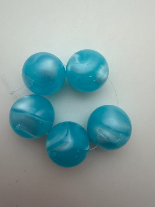 Round 25mm Aqua Pearl