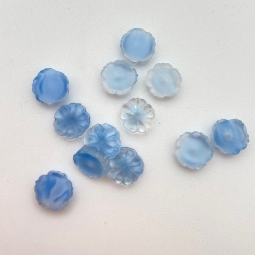 Cab Vintage Glass 9mm Lt Blue - CAB-0123-D