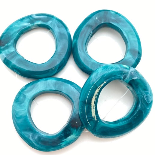 Circle with hole 40mm Emerald Marble - DE-0236-D
