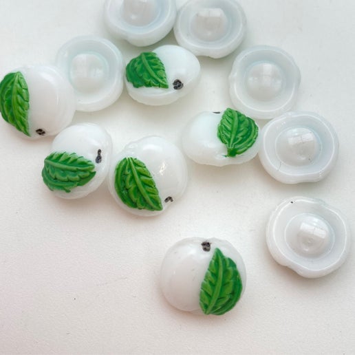 Button Apple 12mm White - BUTTON-0008-D