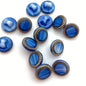 Button 10mm Blue/silver - BUTTON-0014-D