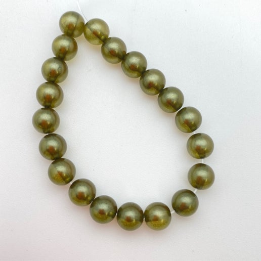 Round 8mm Olive Luster