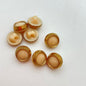 Button 10mm Bone/gold - BUTTON-0019-E