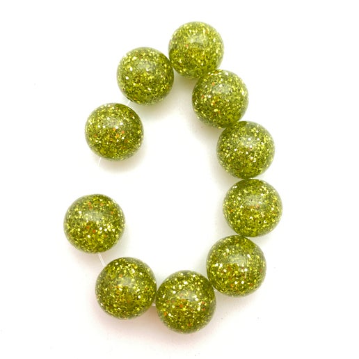 Glitter Round 12mm Kiwi