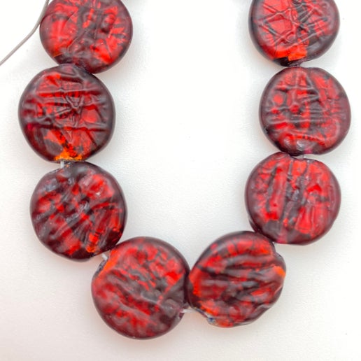 Baroque Flat 14mm Garnet - YAYIN