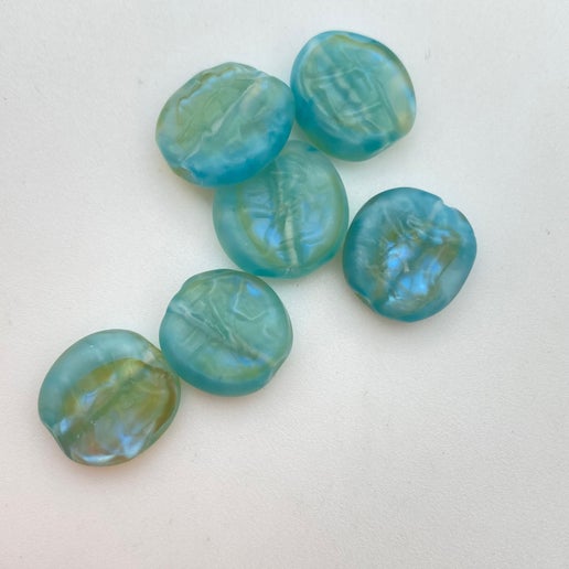 Baroque Flat 14mm Blue Opal - YAYIN