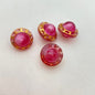 Button 14mm Pink/gold - BUTTON-0384-B
