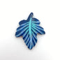 Layered and carved leaf 46mm Blues