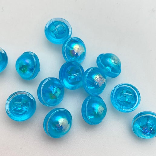 Button 10mm Aqua AB - BUTTON-0055-D