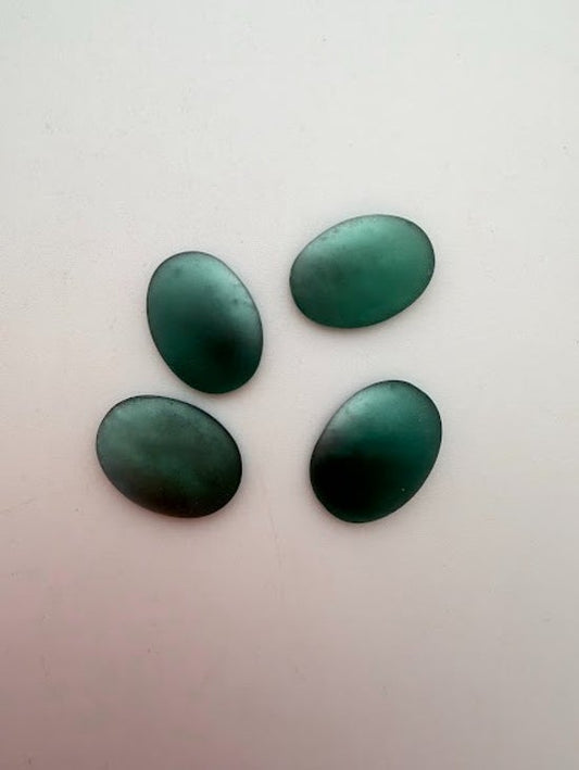 Cab Vintage Glass 18x14mm Sage Matte