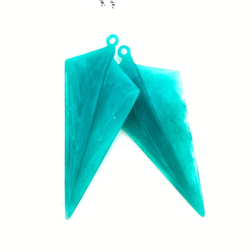 80's Style Drop 62mm Teal Marble