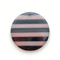 Circle Drop Striped 30mm Black/pewter