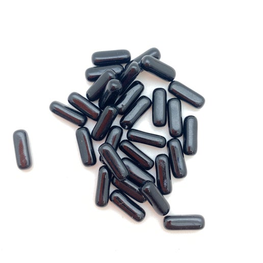 Cab Vintage Glass Jet 10x4mm - CAB-0308-C