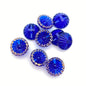 Button 12mm Cobalt/gold - BUTTON-0133-D