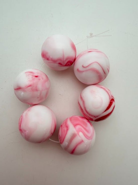 Round 22mm Pink Swirl