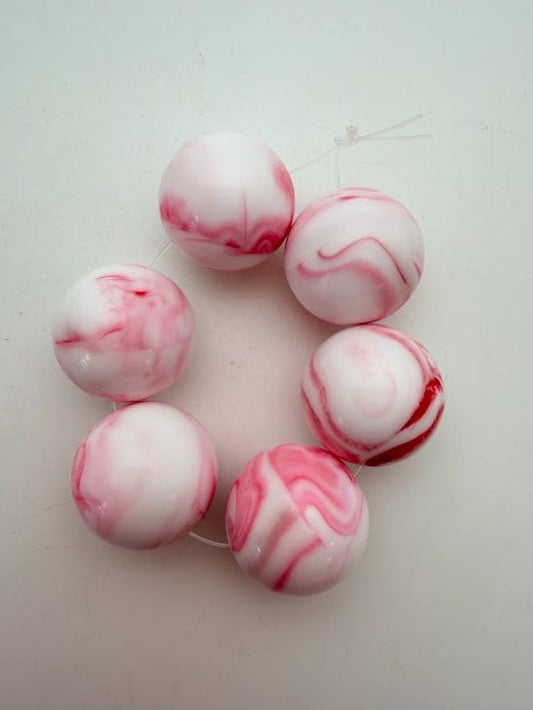 Round 22mm Pink Swirl