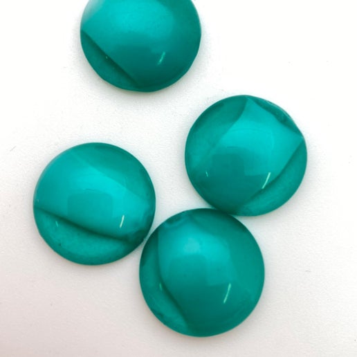Cab Vintage Glass 18mm Turquoise - CAB-0038-D