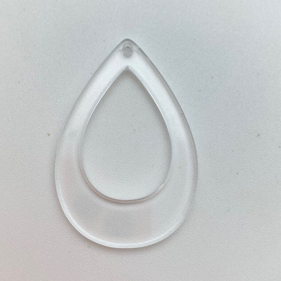 Laser Cut Drop hoop 44mm Clear