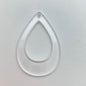Laser Cut Drop hoop 44mm Clear