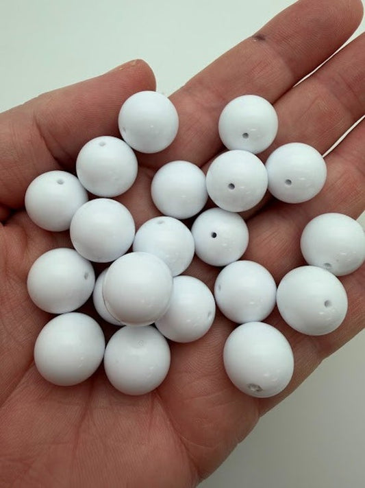 Round 14mm White
