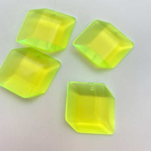 3D Cube Drop 28mm Neon Yellow - DE0218E