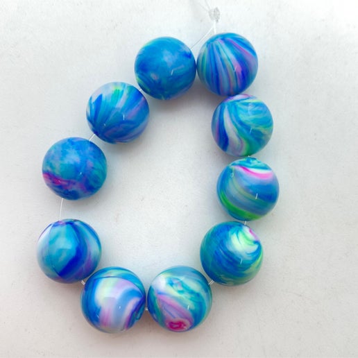 Round 12mm Cotton Candy