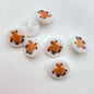 Button Teddy Bear 10mm White - BUTTON-0007-E