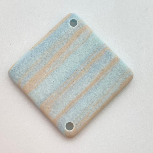 Laser Cut Diamond with two holes 34mm Clay