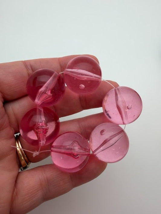 Round 22mm Pink Transparent