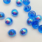 Button Faceted 11mm Sapphire - BUTTON-0150-D