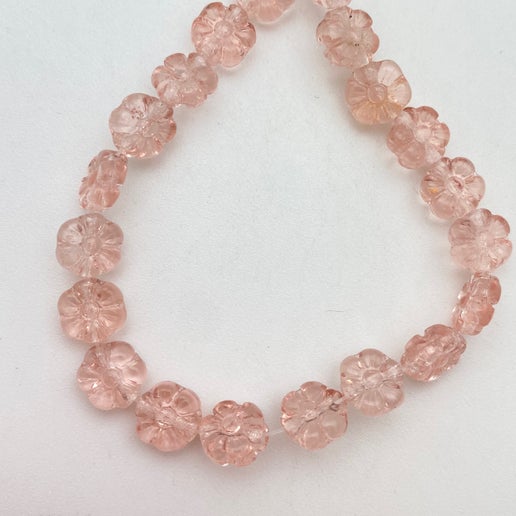 Vintage Glass Flowers 8mm Rose