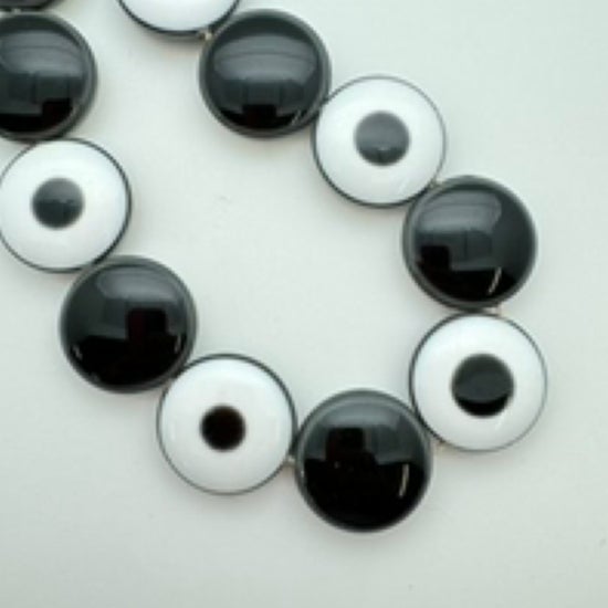 Layered Dome 25mm Jet, White, Gray