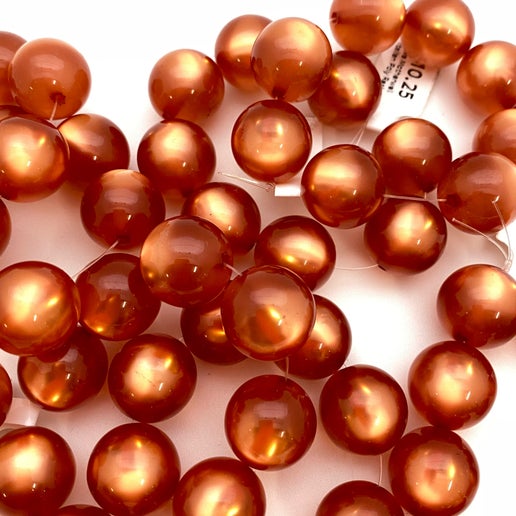 Moon glow Round 16mm Paprika