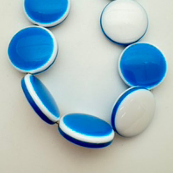 Layered Dome 25mm Sky Blue/white