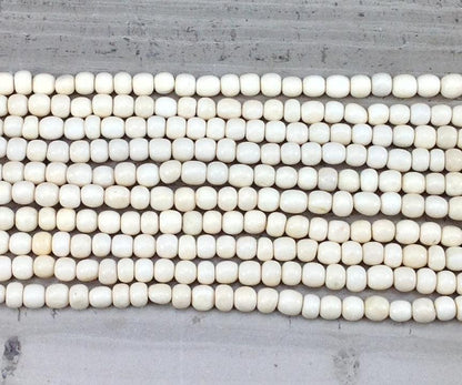 Cow Bone, Yak Bone Off Round 4.5-5mm 5.5-6mm