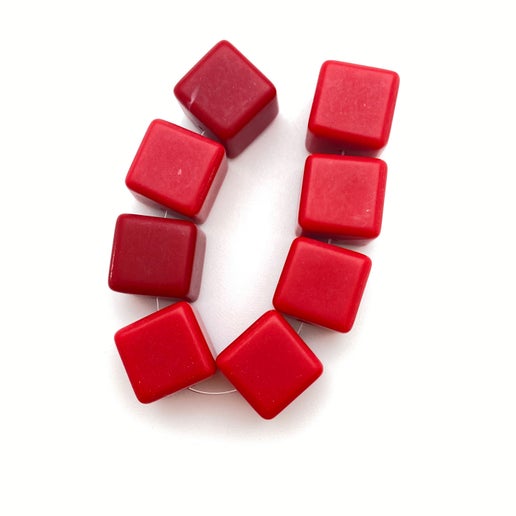 Cube 14mm Red Matte - FY-0046-A