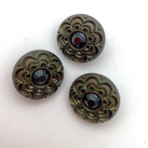 Button 18mm Dark Olive - BUTTON-0165-D