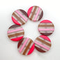 Layered Disk 25mm Multi Pink/Brown - IT-FY-0165-B
