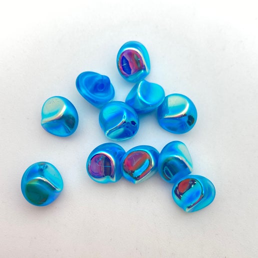 Button 10mm Aqua AB - BUTTON-0454-D