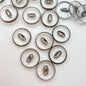 Button 13mm Clear/silver - BUTTON-0026-C