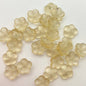 Vintage Glass Flowers cap 8mm Jonquil