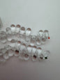 Vintage Glass Drop with Top Hole 14mm Clear