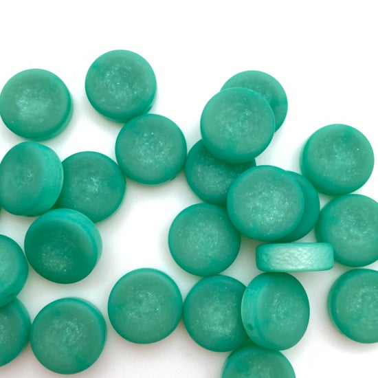 Disk moon glow mat 14mm Vintage Turquoise - IT-FY-0111-D