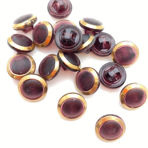 Button 10mm Dark Amethyst - BUTTON-0037-B