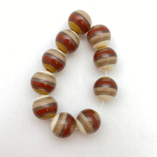 Layered Round 12mm Multi Mocha