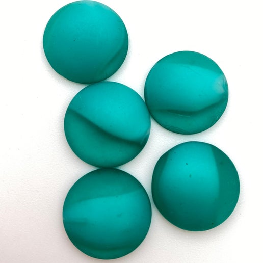 Cab Vintage Glass 18mm Turquoise Matte - CAB-0037-D