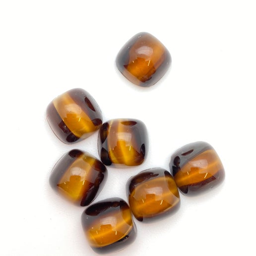 Cab Vintage Glass 12mm Tiger eye - CAB-0059-E