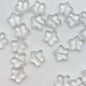 Vintage Glass Stars 12mm Clear