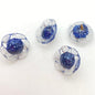 Button 18mm Lampwork Blue - BUTTON-0382-D