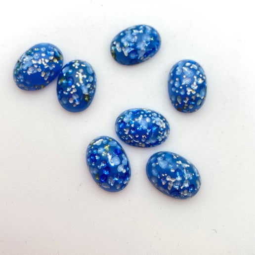 Cab Vintage glass 12x10 Sapphire - CAB-0021-D